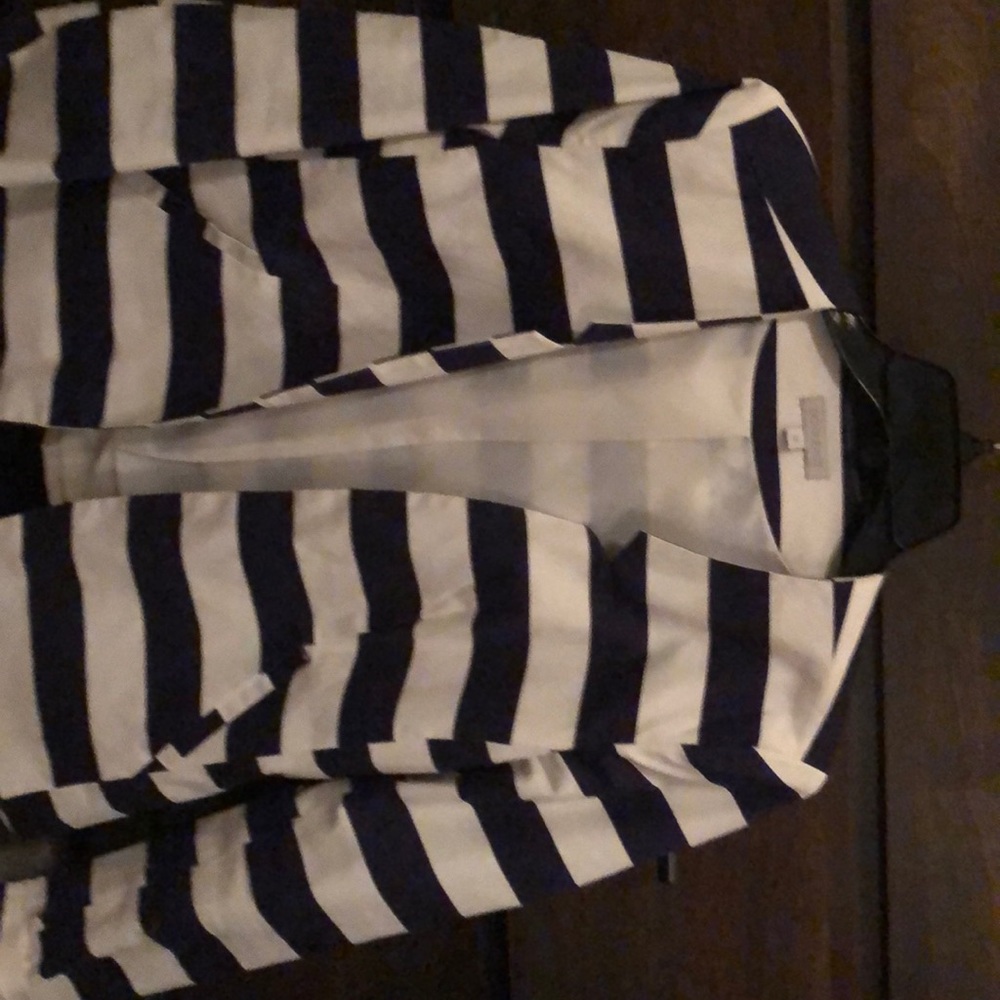 Navy blue striped blazer